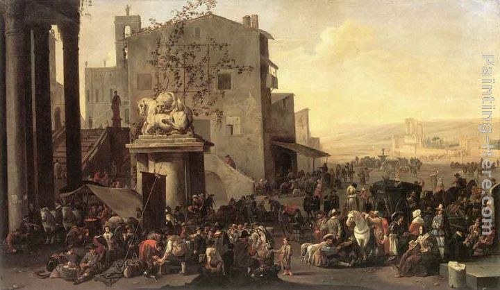 Johannes Lingelbach Roman Market Scene